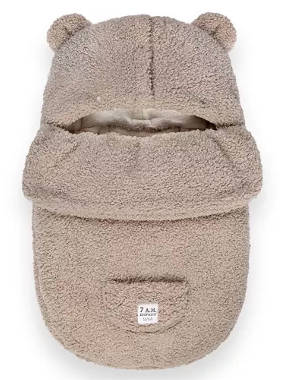 7 A.M. Enfant Beige Teddy Footmuff - Cozy Baby Stroller Sleeping Bag